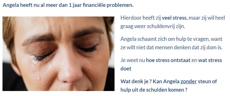 Angela heeft schulden